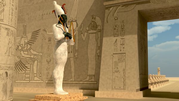 Estátua de Osíris em templo egípcio - Sputnik Brasil