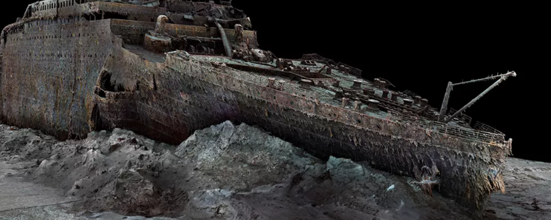 Captura de tela de um tour 3D do Titanic. - Sputnik Brasil, 1920, 18.05.2023