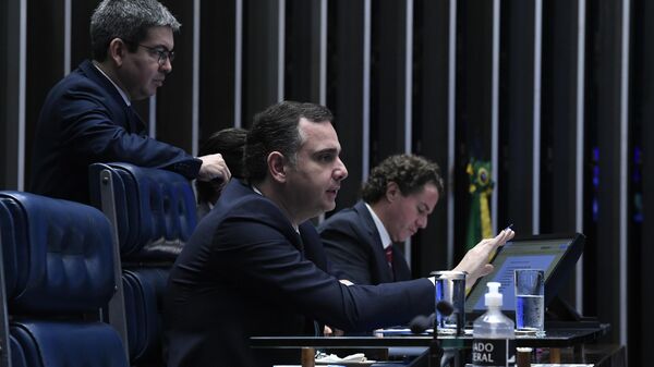 Plenário do Senado Federal durante continuação da 57ª sessão deliberativa ordinária, destinada à apreciação das Medidas Provisórias nºs 1.154 e 1.164, de 2023. - Sputnik Brasil