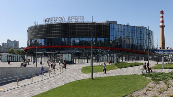 Estádio Belgorod-Arena, que acolhe pessoas afetadas pelos disparos ucranianos, foto publicada em 1º de junho de 2023 - Sputnik Brasil