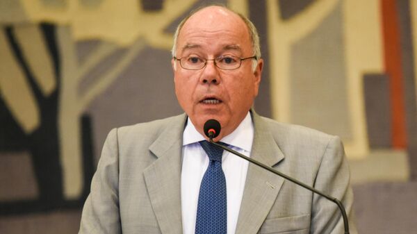 O ministro das Relações Exteriores do Brasil, Mauro Vieira, participa do lançamento da Frente Parlamentar Mista do Comércio Internacional e do Investimento (FrenCOMEX) - Sputnik Brasil