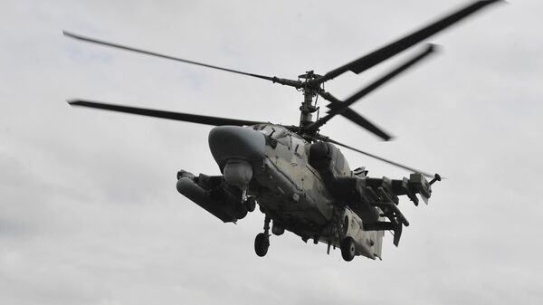Helicóptero de ataque russo Ka-52 durante a operação especial em Artyomovsk - Sputnik Brasil