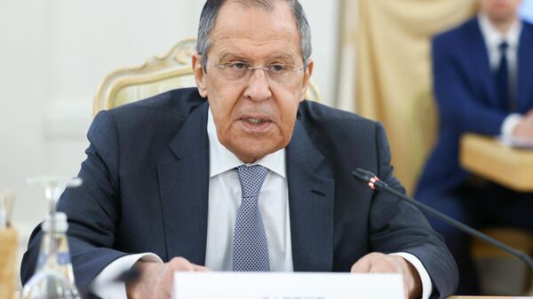 O ministro das Relações Exteriores da Rússia, Sergey Lavrov, preside uma reunião do Conselho Empresarial em Moscou, na Rússia - Sputnik Brasil
