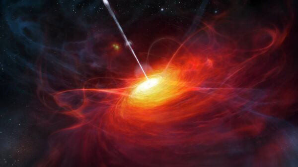 Ilustração de um quasar do Universo primitivo - Sputnik Brasil