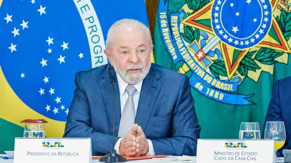 Presidente da República, Luiz Inácio Lula da Silva, durante reunião de relançamento do Conselho Nacional de Desenvolvimento Industrial - Sputnik Brasil