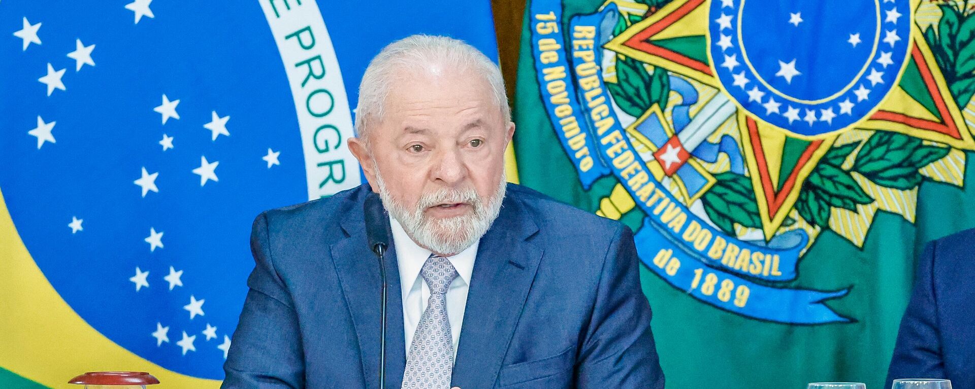 Presidente da República, Luiz Inácio Lula da Silva, durante reunião de relançamento do Conselho Nacional de Desenvolvimento Industrial - Sputnik Brasil, 1920, 08.07.2023