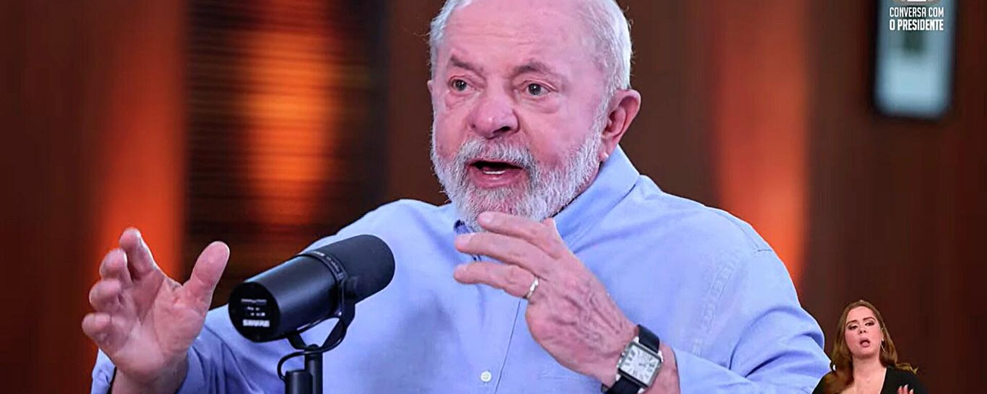 Presidente Lula é entrevistado por Marcos Uchoa no programa Conversa com o Presidente, em Brasília, 25 de julho, de 2023 - Sputnik Brasil, 1920, 07.08.2023
