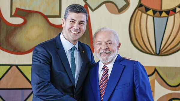 Lula e Santiago Peña em Brasília, 28 de julho de 2023 - Sputnik Brasil