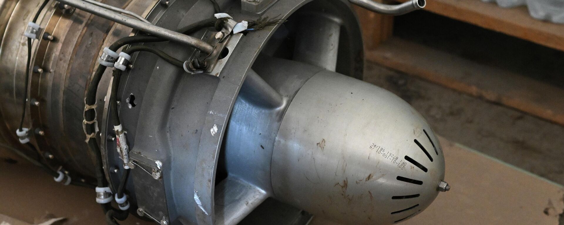 Fragmento do motor de um míssil britânico-francês Storm Shadow, capturado pelas forças russas durante combates na frente de Zaporozhie, foto publicada em 10 de julho de 2023 - Sputnik Brasil, 1920, 05.08.2023