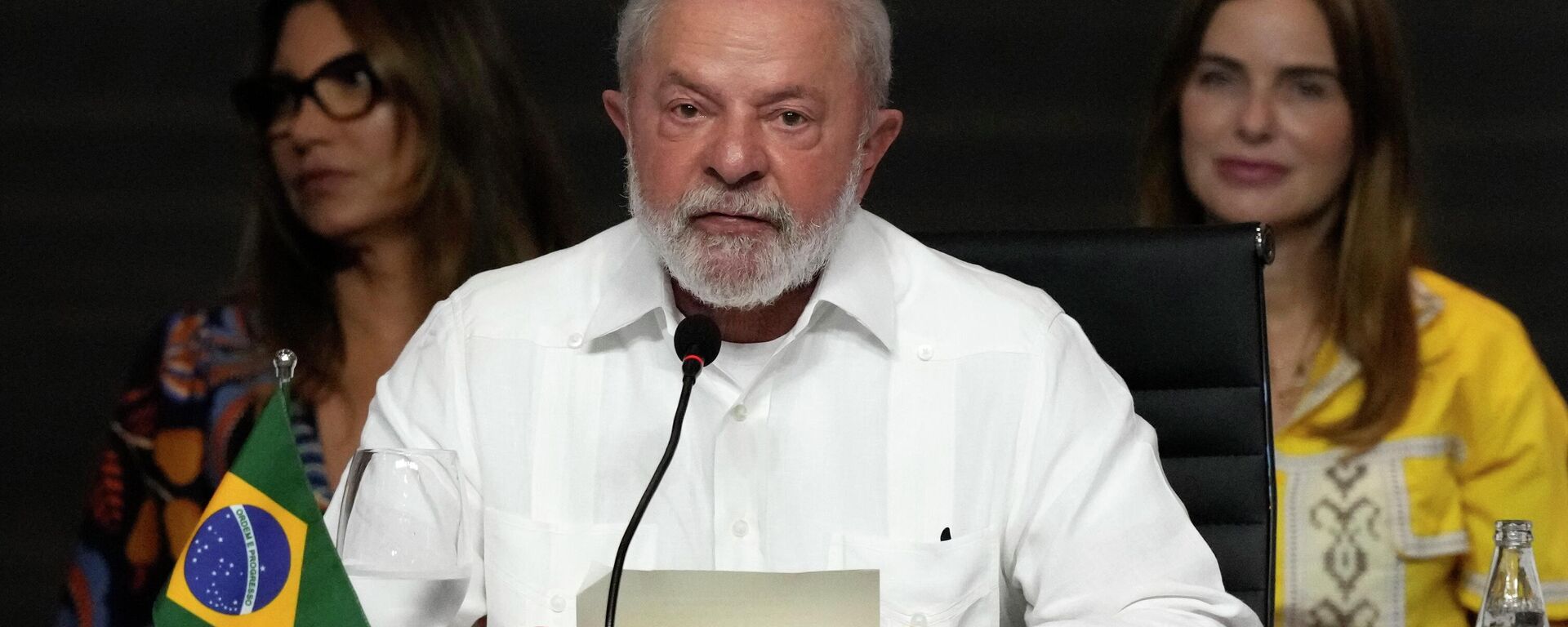 O presidente brasileiro Luiz Inácio Lula da Silva fala durante a Cúpula da Amazônia no Centro de Convenções Hangar em Belém, Brasil, 8 de agosto de 2023 - Sputnik Brasil, 1920, 08.08.2023