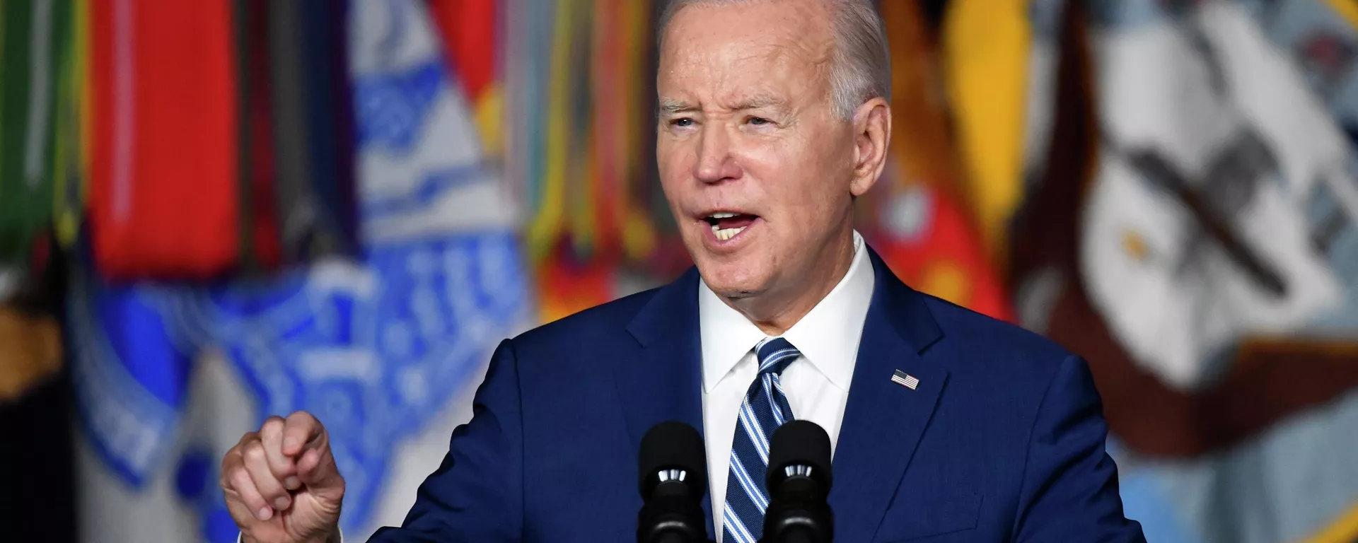 Joe Biden, presidente dos EUA, discursa no Centro Médico do Departamento de Assuntos de Veteranos George E. Wahlen, Cidade de Salt Lake, Utah, EUA, 10 de agosto de 2023 - Sputnik Brasil, 1920, 10.10.2023