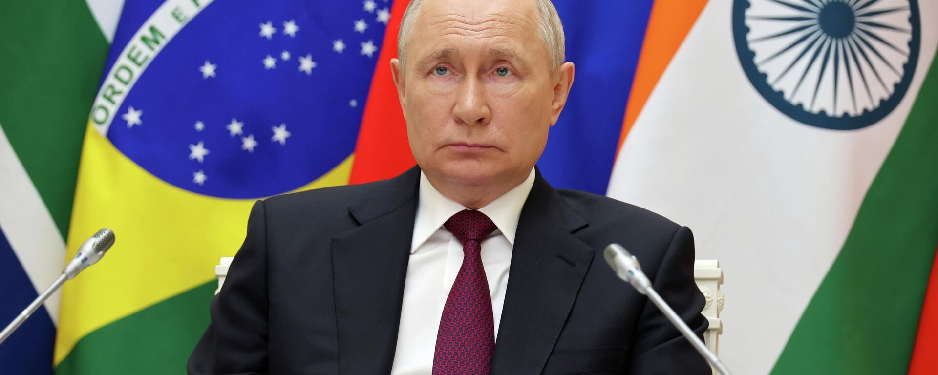 Vladimir Putin discursa na Cúpula do BRICS, em 23 de agosto de 2023 - Sputnik Brasil, 1920, 19.03.2024