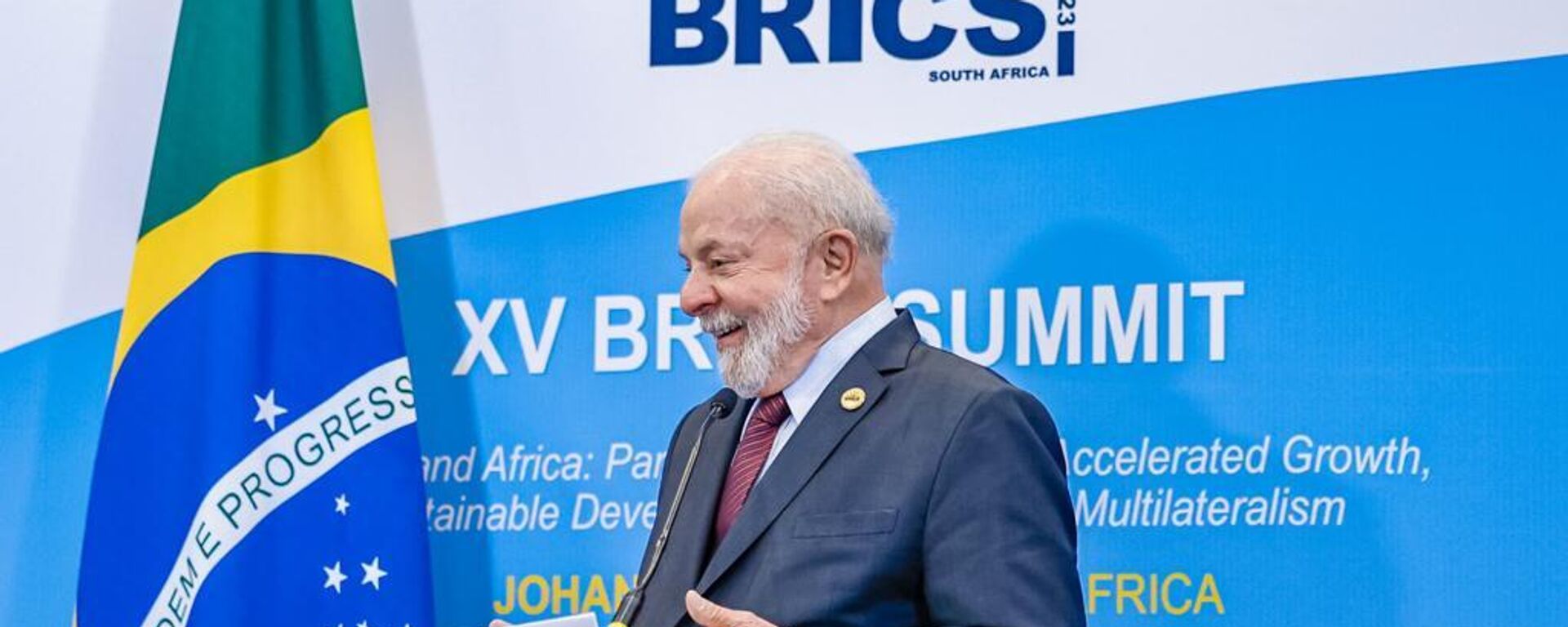 Presidente da República, Luiz Inácio Lula da Silva, durante coletiva de imprensa na África do Sul, 24 de agosto de 2023 - Sputnik Brasil, 1920, 24.08.2023