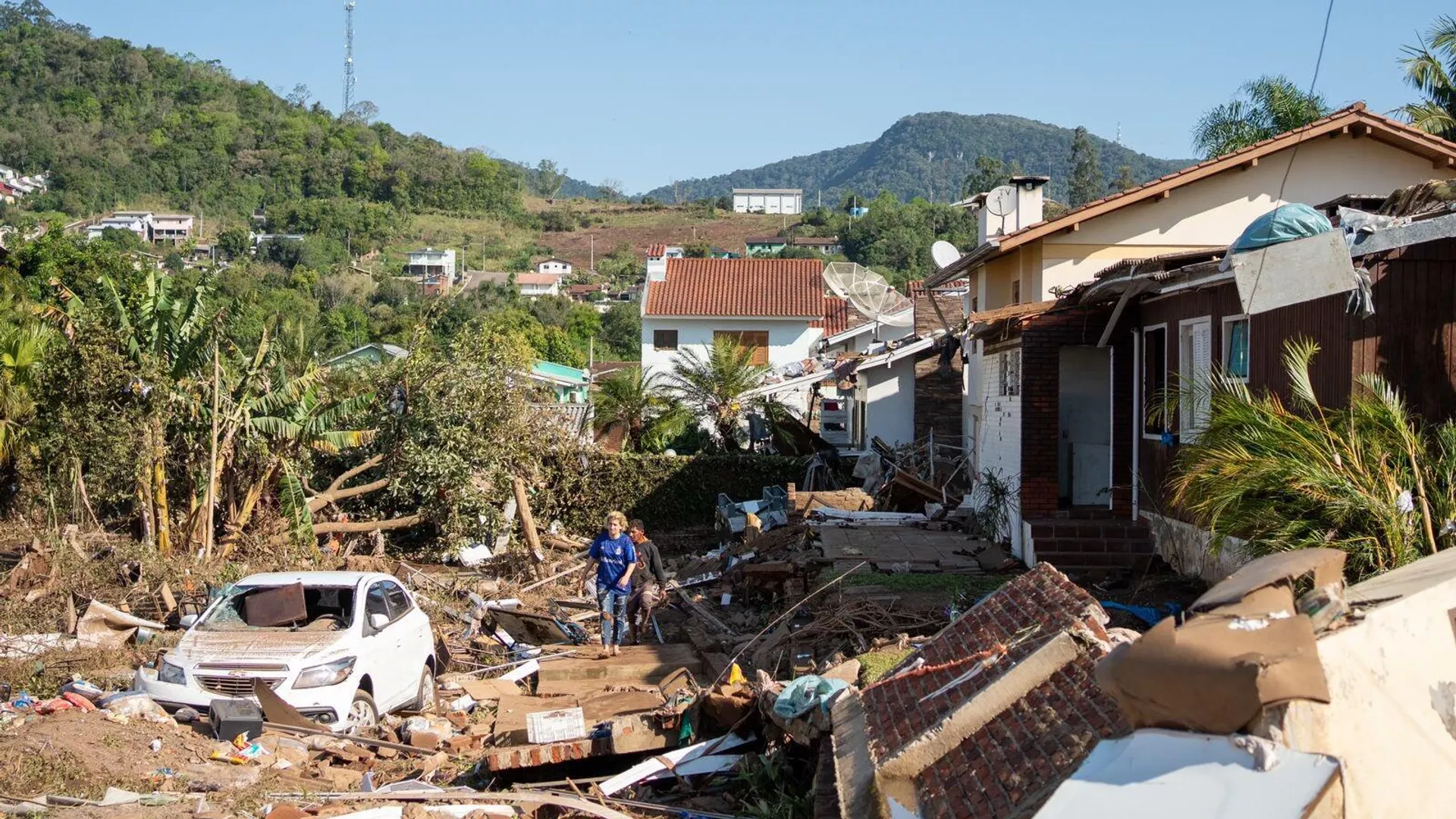 Danos causados pela passagem do ciclone no município de Roca Sales (RS). Brasil, 06 de setembro de 2023 - Sputnik Brasil, 1920, 07.09.2023