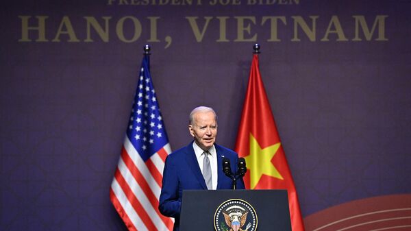 O presidente dos EUA, Joe Biden, dá uma conferência de imprensa em Hanói, no primeiro dia de uma visita ao Vietnã, 10 de setembro de 2023 - Sputnik Brasil