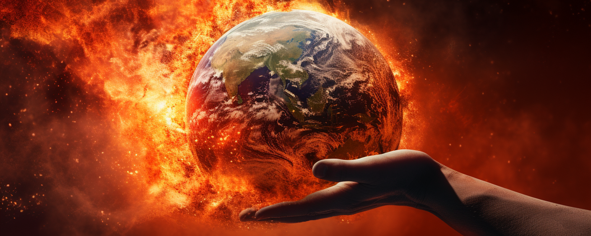 IA imaginando o Planeta Terra em chamas, criado usando Midjourney AI - Sputnik Brasil, 1920, 15.09.2023