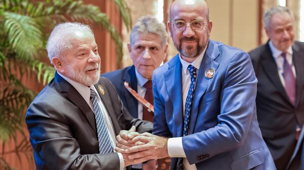 Reunião com o Presidente do Conselho Europeu, Charles Michel em Nova Deli, 10 de setembro de 2023 - Sputnik Brasil