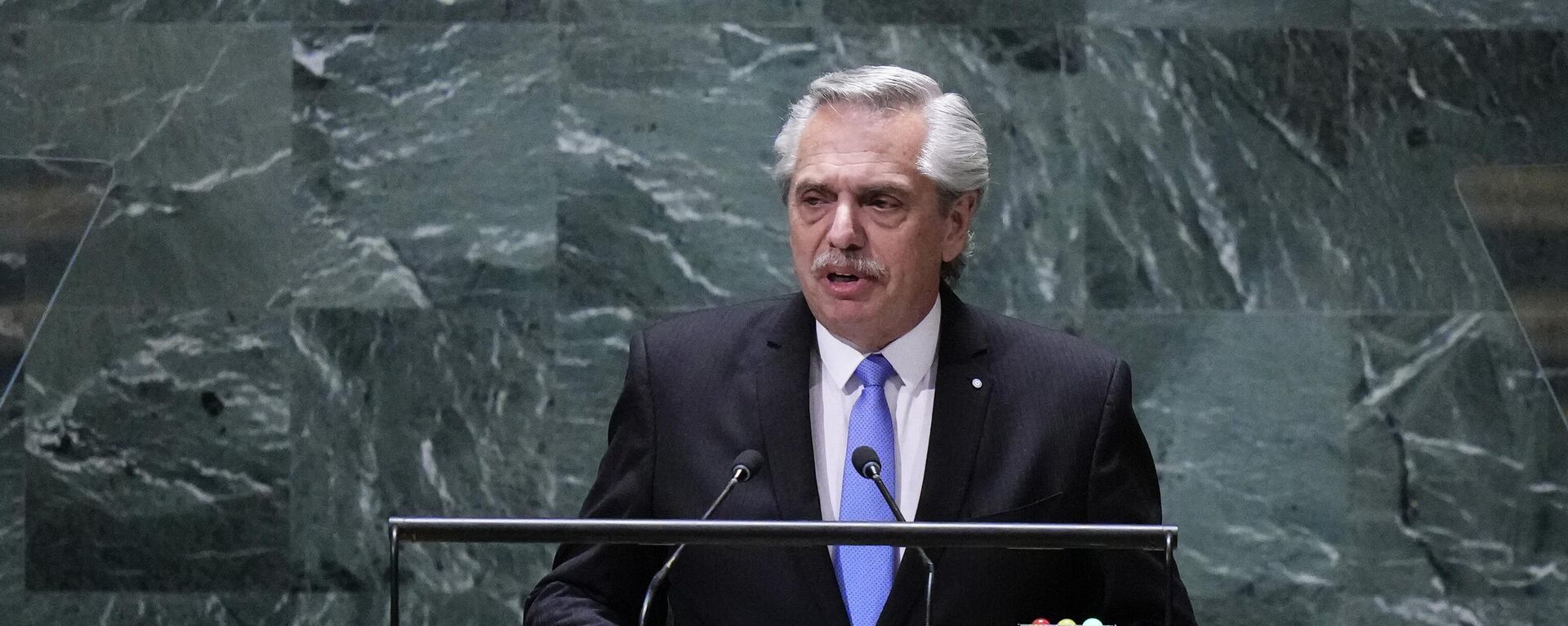 Alberto Fernández discursa na 78ª sessão da Assembleia Geral das Nações Unidas. Nova York, EUA, 19 de setembro de 2023 - Sputnik Brasil, 1920, 19.09.2023
