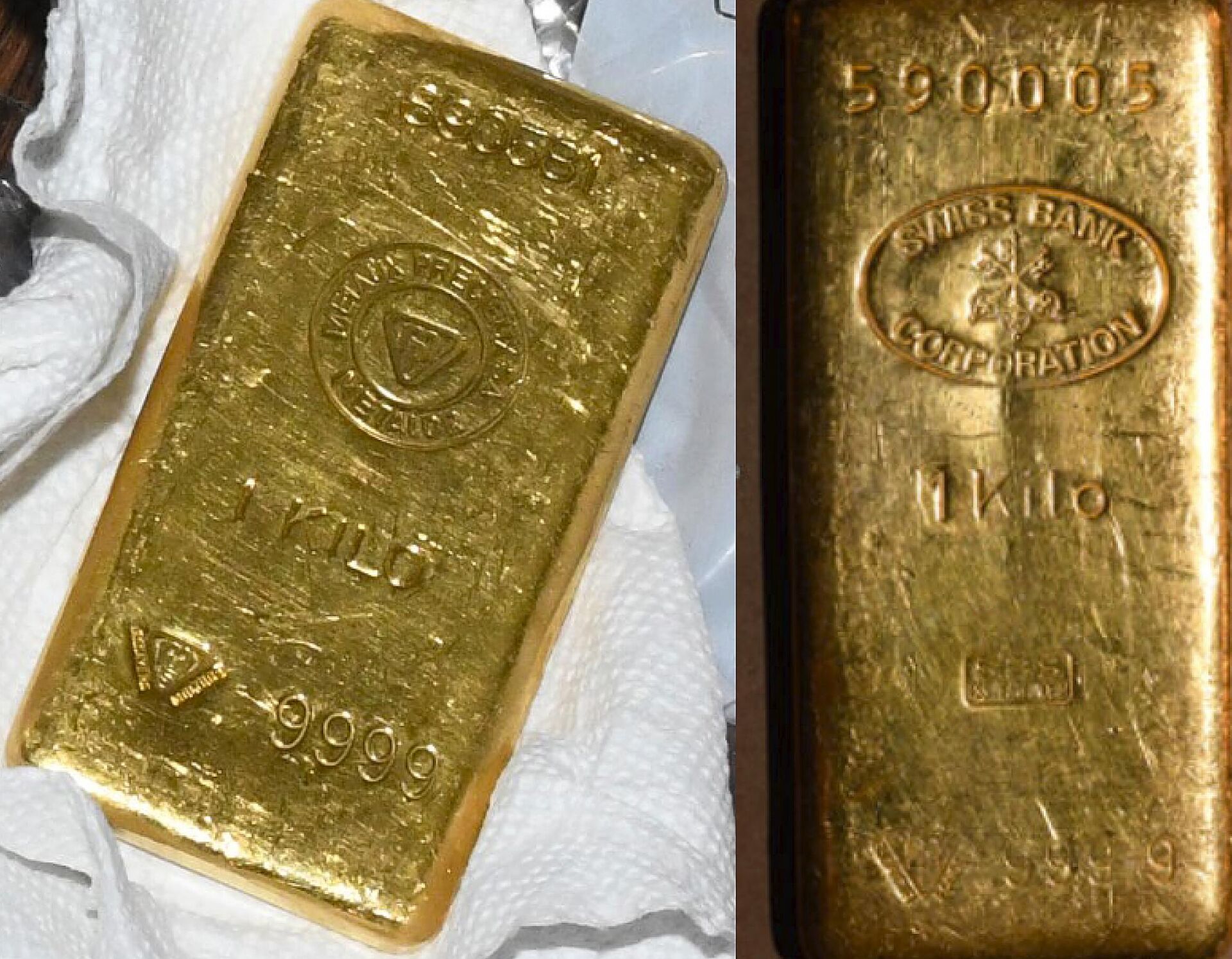 Barras de ouro encontradas na casa de Bob Menendez pela Procuradoria dos Estados Unidos para o Distrito Sul de Nova York. Valor chega aos R$ 500 mil - Sputnik Brasil, 1920, 22.09.2023