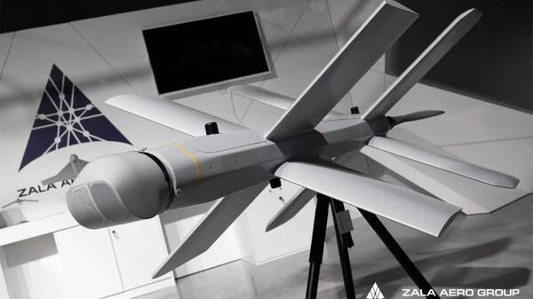 Drone Lancet-3 da ZALA durante exposição - Sputnik Brasil