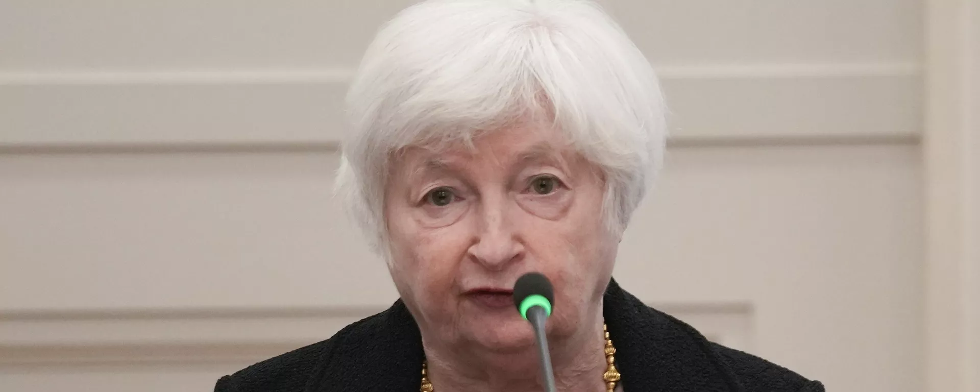 Secretária do Tesouro dos Estados Unidos, Janet Yellen, durante fórum de infraestrutura e investimento. Nova York, 21 de setembro de 2023 - Sputnik Brasil, 1920, 29.09.2023