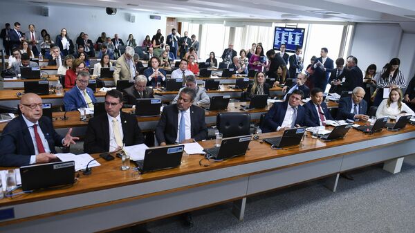 Comissão de Constituição, Justiça e Cidadania (CCJ) do Senado durante reunião. Brasília (DF), 30 de agosto de 2023 - Sputnik Brasil