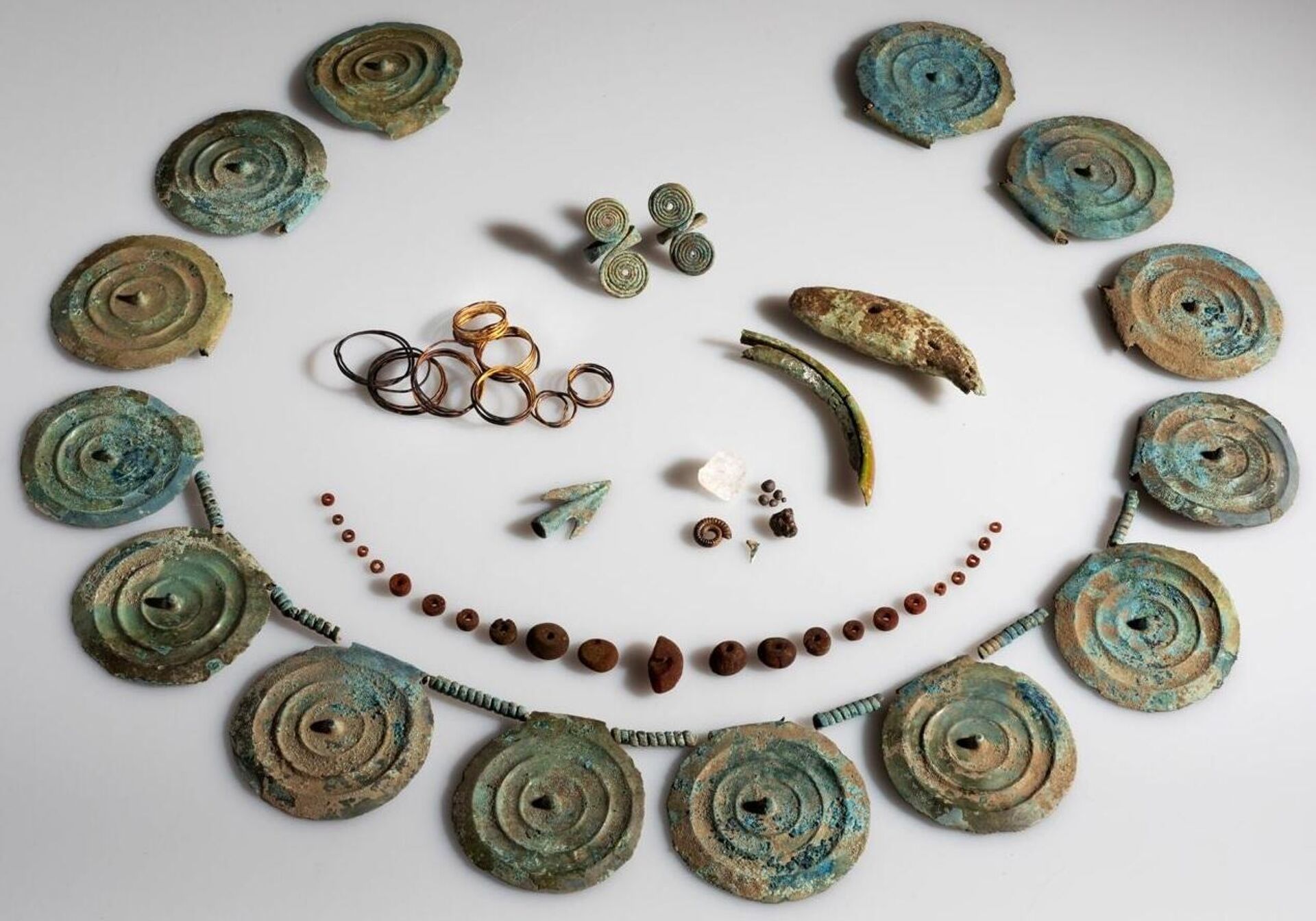 Uma equipe de arqueólogos encontrou joias de mulheres da Idade do Bronze em uma plantação de cenoura no nordeste da Suíça - Sputnik Brasil, 1920, 18.10.2023