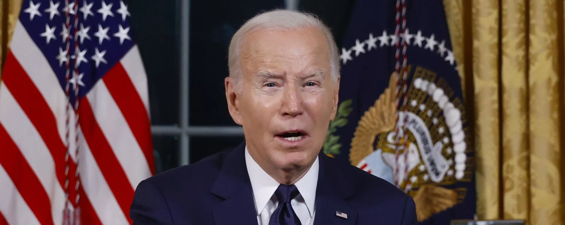 O presidente Joe Biden fala no Salão Oval da Casa Branca sobre a guerra em Israel e na Ucrânia. Washington, D.C., 19 de outubro de 2023 - Sputnik Brasil, 1920, 27.12.2023