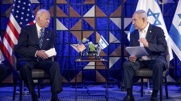 Joe Biden y Benjamin Netanyahu  - Sputnik Brasil