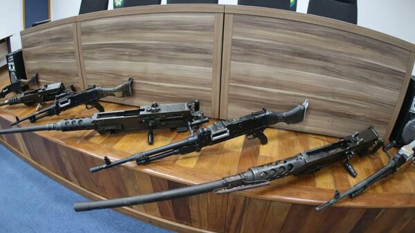 Oito armas furtadas do Exército Brasileiro recuperadas pela Polícia Civil do Rio de Janeiro. Rio de Janeiro, 19 de outubro de 2023 - Sputnik Brasil