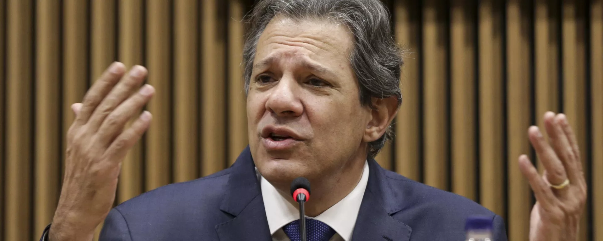 Fernando Haddad, ministro da Fazenda, durante palestra no 26º Congresso Internacional de Direito Constitucional, no Instituto Brasileiro de Ensino, Desenvolvimento e Pesquisa (IDP). Brasília (DF), 19 de outubro de 2023 - Sputnik Brasil, 1920, 27.03.2024