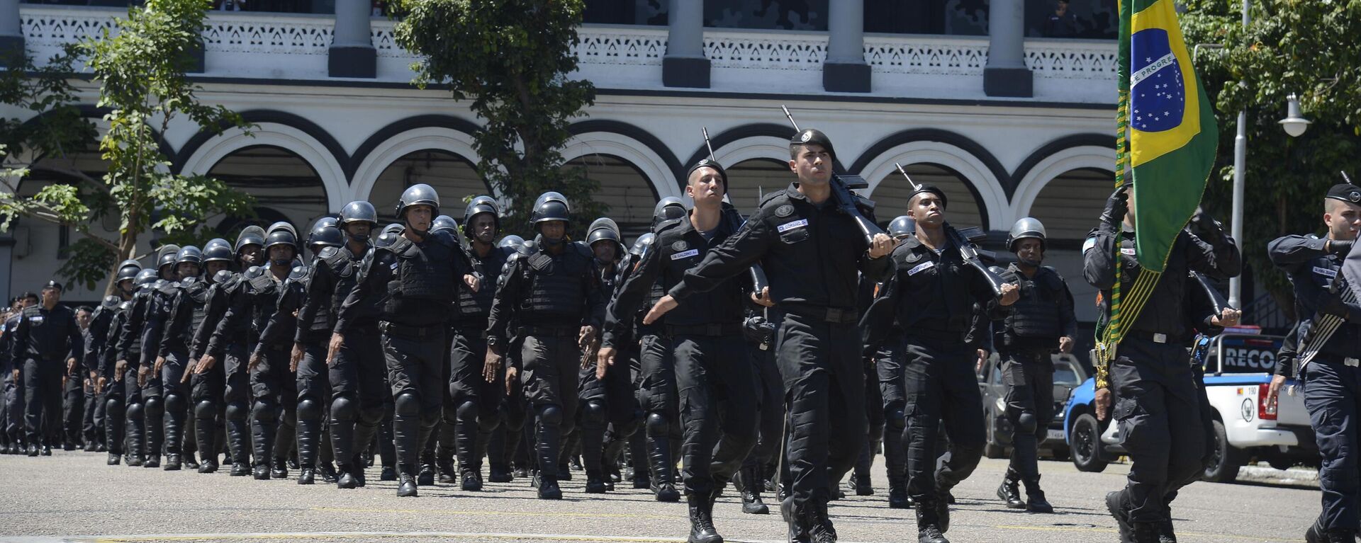 Batalhão de Rondas Especiais e Controle de Multidão (Recom) da Polícia Militar do Estado do Rio de Janeiro, em 12 de dezembro de 2018 - Sputnik Brasil, 1920, 31.10.2023