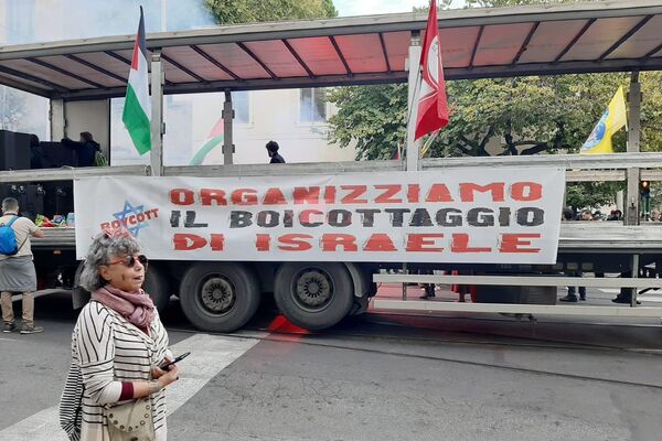 Manifestação pró-palestina em Roma, 04/11/2023. - Sputnik Brasil