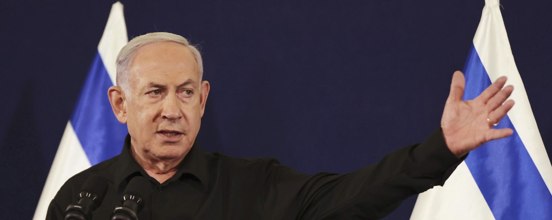 O primeiro-ministro israelense, Benjamin Netanyahu. Tel Aviv, 28 de outubro de 2023 - Sputnik Brasil, 1920, 15.04.2024