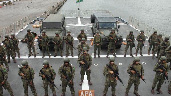 Soldados embarcando para Operação Lais de Guia - GLO 2023, 6 de novmebro de 2023 - Sputnik Brasil
