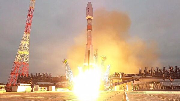 A Força Aeroespacial Russa realizou o lançamento de um foguete transportador Soyuz-2.1b a partir do cosmódromo de Plesetsk. - Sputnik Brasil