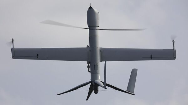 Recentemente, a Marinha dos EUA testou o drone Flexrotor, desenvolvido pela Aerovel, a partir do navio de combate litoral de classe Freedom, USS Indianapolis - Sputnik Brasil