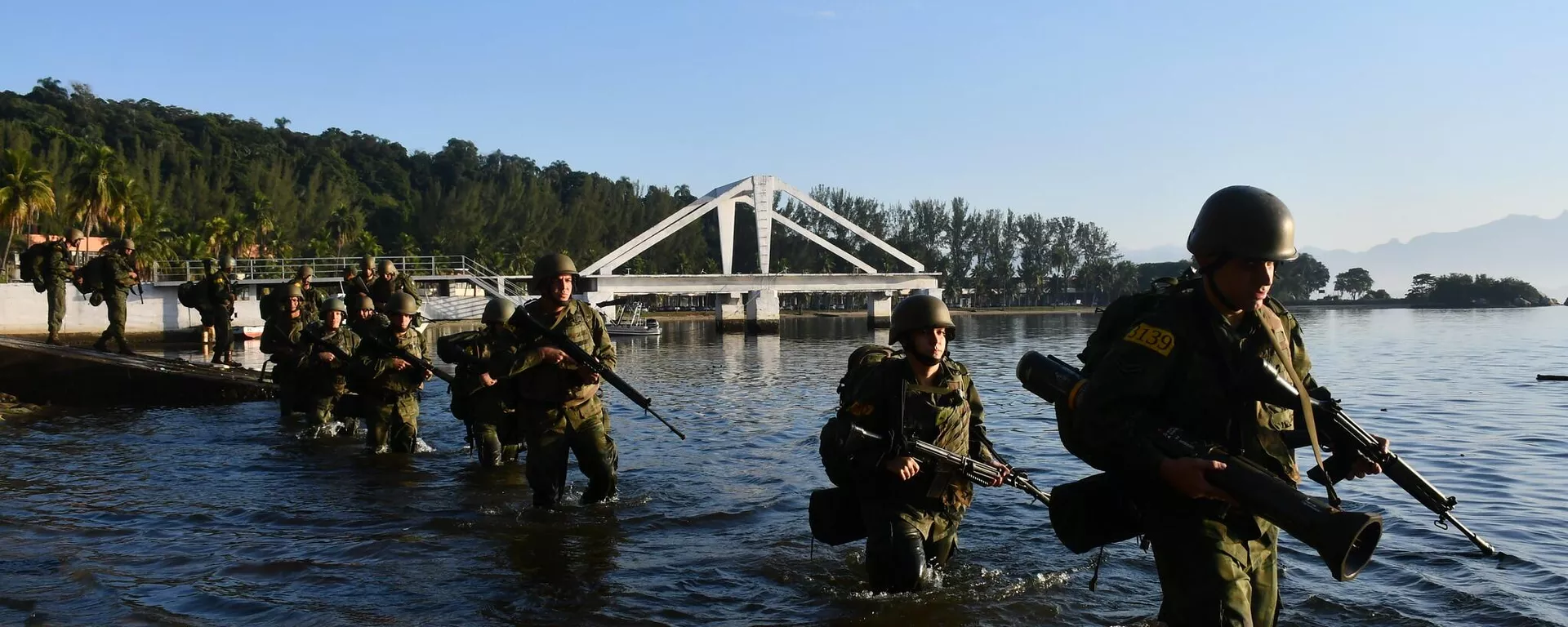 Exercício operacional realizado pelo centro de instrução do Corpo de Fuzileiros Navais do Brasil, fevereiro de 2022 - Sputnik Brasil, 1920, 06.12.2023