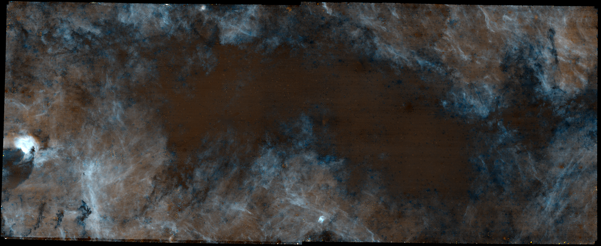 Imagem de campo de visão completa da nebulosa de G0.253 0.016 com subtração de estrelas - Sputnik Brasil, 1920, 05.12.2023