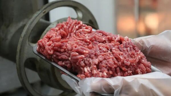 Carne bovina passa por processo de moagem - Sputnik Brasil