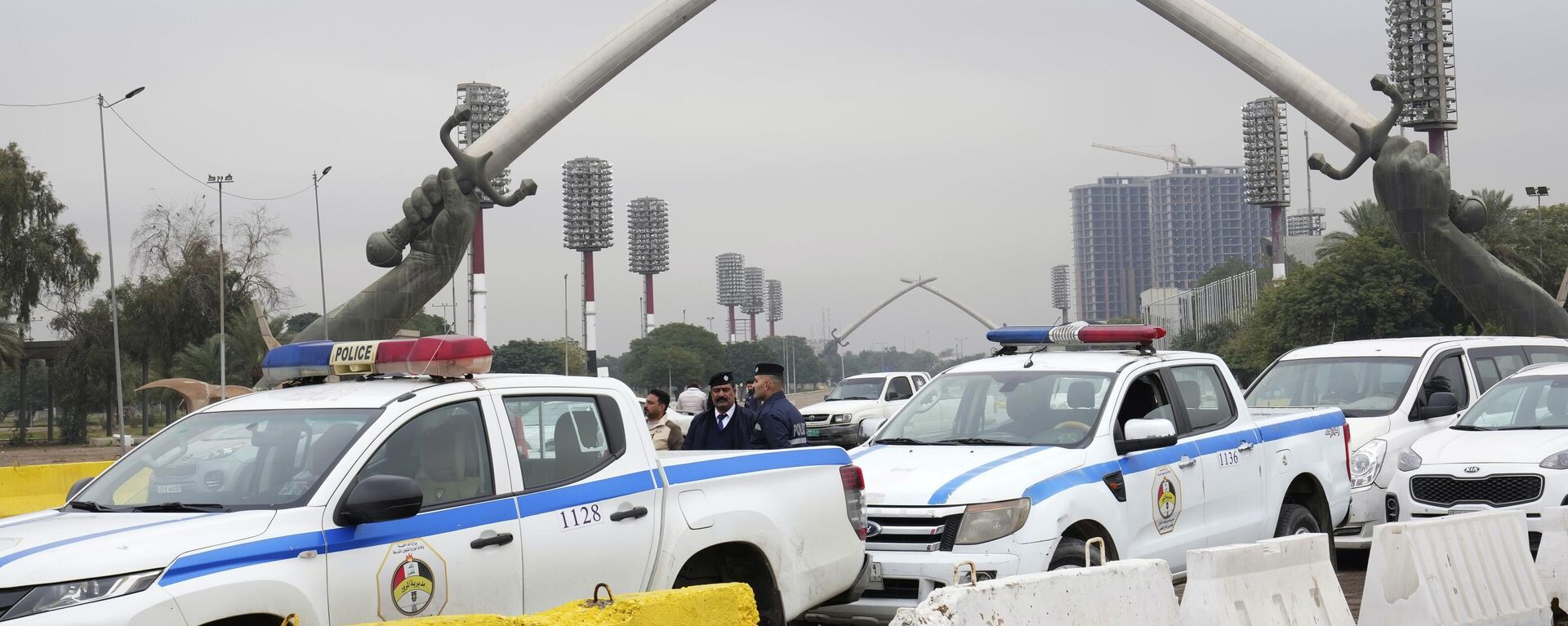 Policiais na área conhecida como Zona Verde em Bagdá, considerada a área mais segura da cidade. Iraque, 8 de janeiro de 2023 - Sputnik Brasil, 1920, 08.12.2023