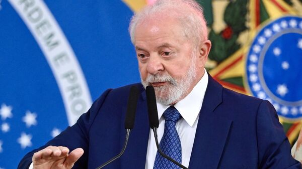 O presidente brasileiro, Luiz Inácio Lula da Silva, fala durante a comemoração do Dia da Consciência Negra, no Palácio do Planalto, em Brasília, em 20 de novembro de 2023 - Sputnik Brasil