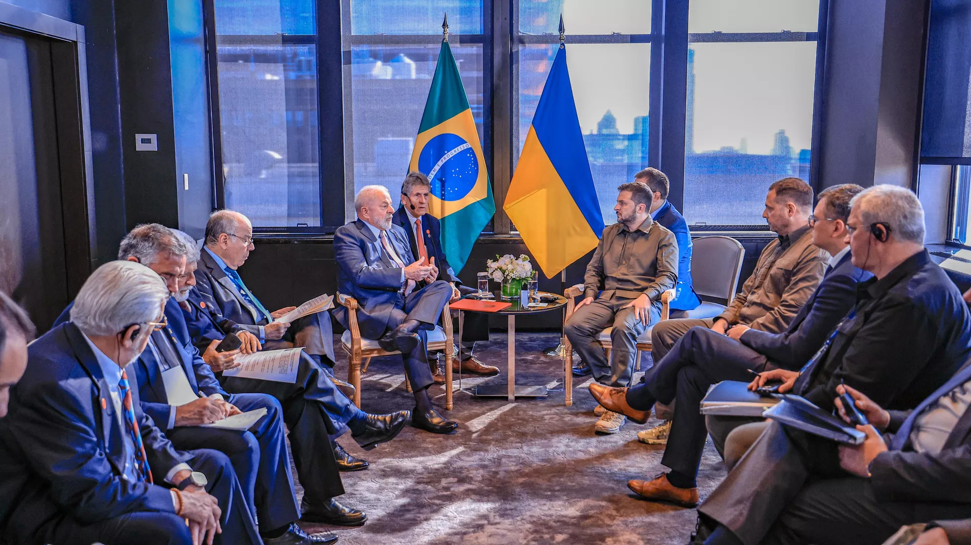 Presidente da República, Luiz Inácio Lula da Silva, durante encontro com o Presidente da Ucrânia, Vladimir Zelensky, em Nova York. Nova York, 20 de setembro de 2023 - Sputnik Brasil, 1920, 12.12.2023