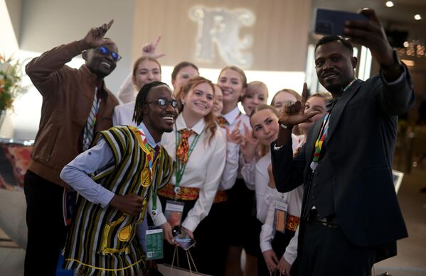 Participantes do Fórum Rússia-África no Centro de Convenções e Exposições Expoforum, São Petersburgo, Rússia, 28 de julho de 2023. - Sputnik Brasil