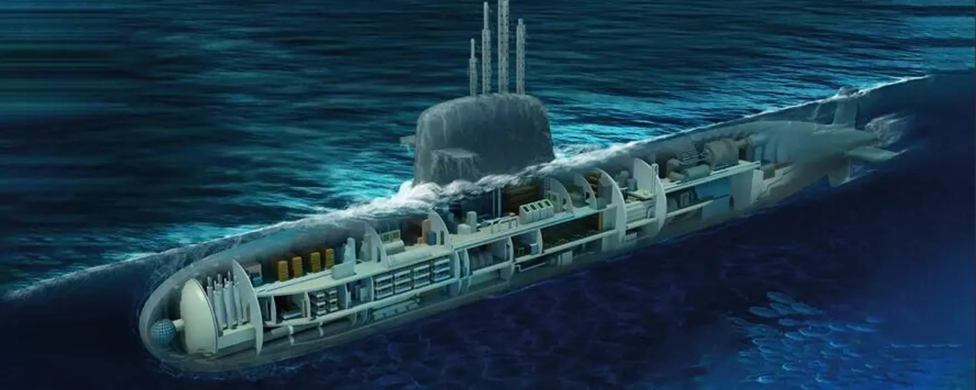 Representação gráfica do primeiro submarino nuclear brasileiro - Sputnik Brasil, 1920, 12.12.2023