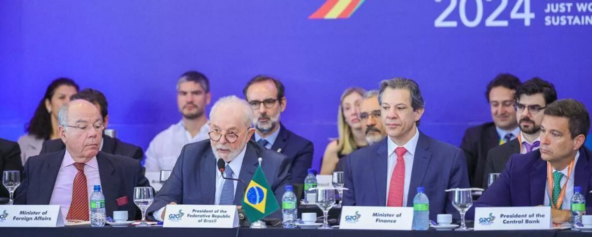 Lula discursa em reunião do G20, no Palácio do Itamaraty. Brasília, 13 de dezembro de 2023 - Sputnik Brasil, 1920, 13.12.2023