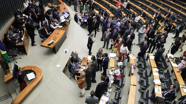 Sessão do Congresso Nacional vota a derrubada de 40 vetos presidenciais e projetos de crédito suplementar para diversos órgãos federais. Brasília (DF), 14 de dezembro de 2023 - Sputnik Brasil
