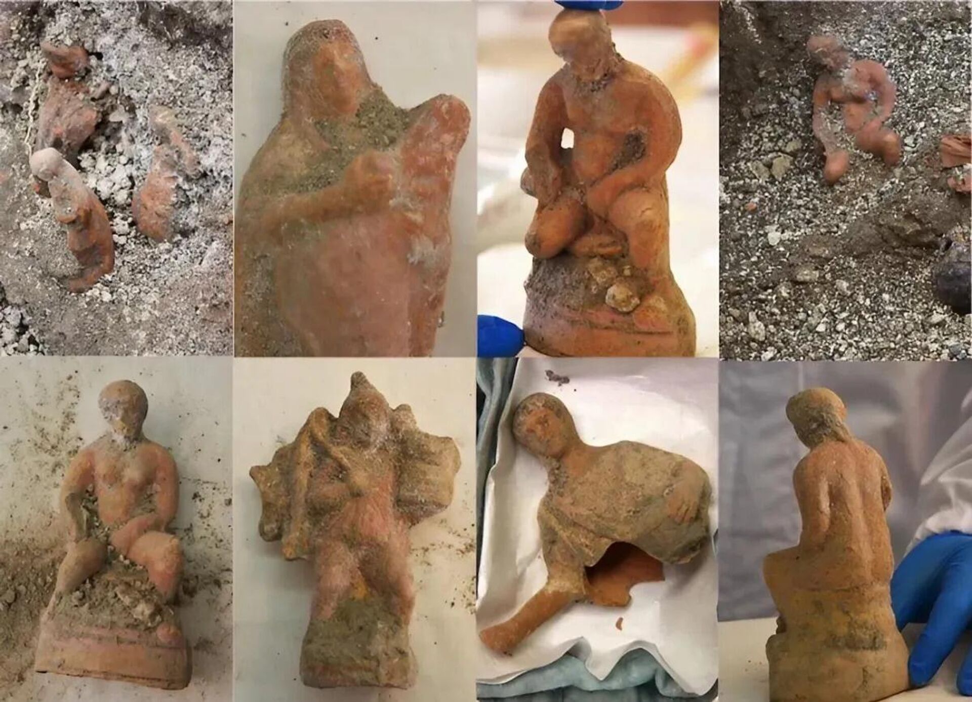 Estatuetas de terracota associadas ao culto da deusa Cibele, descobertas durante escavação em Pompeia  - Sputnik Brasil, 1920, 26.12.2023