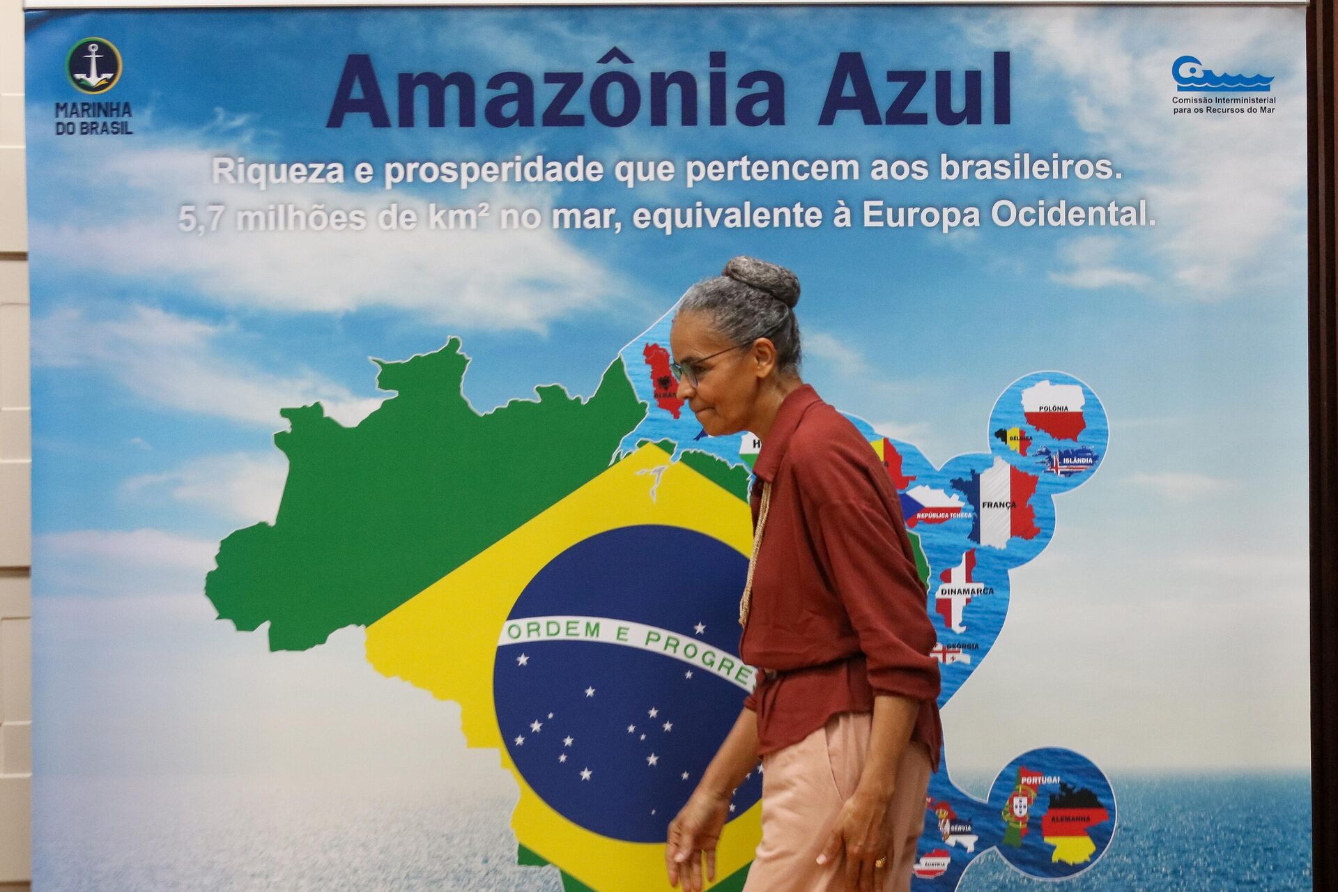 A ministra do Meio Ambiente e Mudança do Clima, Marina Silva, durante seminário que discute estratégias para a Amazônia Azul. Brasília (DF), 25 de setembro de 2023 - Sputnik Brasil, 1920, 18.04.2024