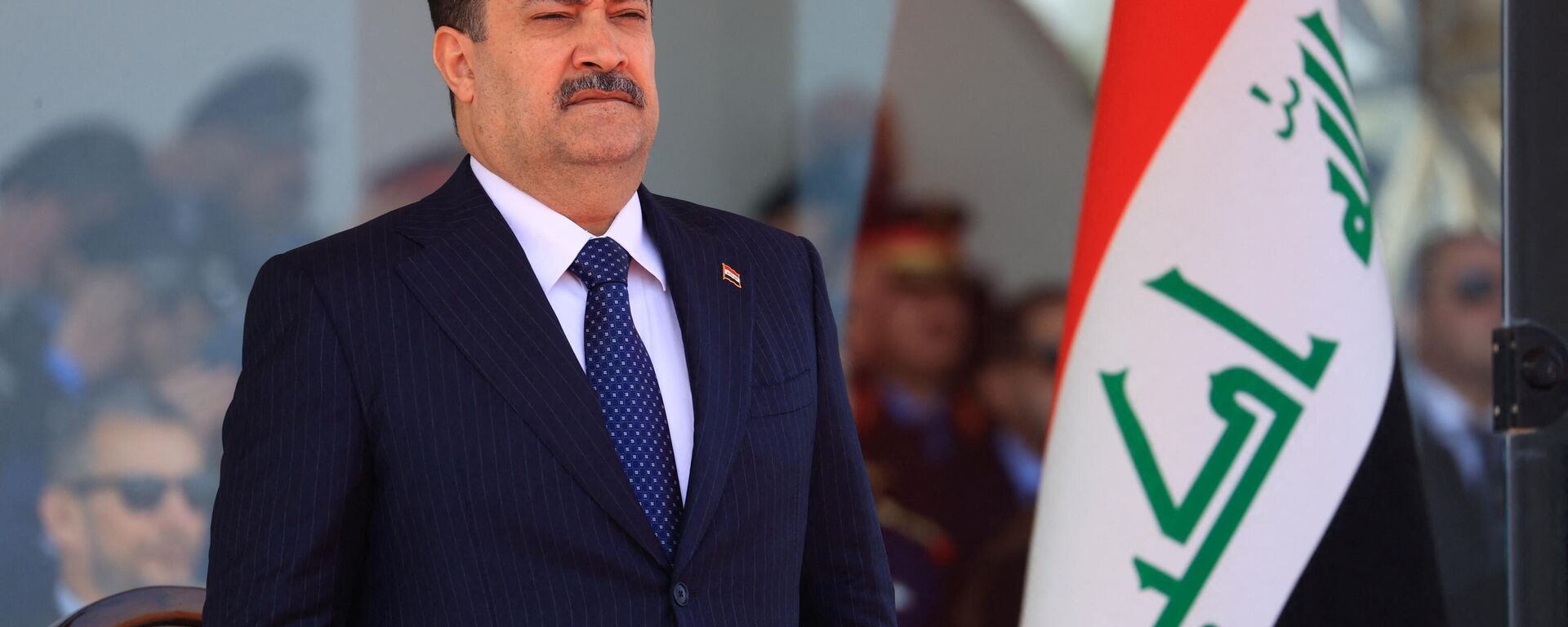 O primeiro-ministro do Iraque, Mohammed Shia al-Sudani, participa de uma cerimônia que marca o Dia da Polícia em Bagdá, em 9 de janeiro de 2024 - Sputnik Brasil, 1920, 10.01.2024